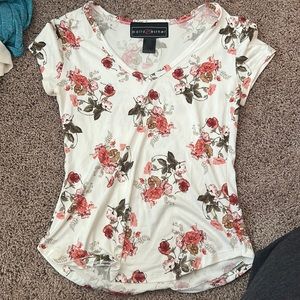 Women’s flower t-shirt from Rue 21. Size extra small